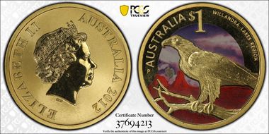 2012-P $1 Willandra Lakes Colorized MS67