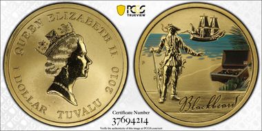 2010-P $1 Blackbeard KM-148 MS69