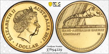 2017-S $1 Trans-Australian Railway Privy Mark MS66