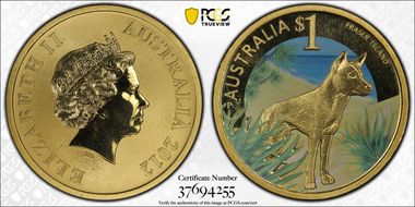2012-P $1 Fraser Island  Colorized MS69