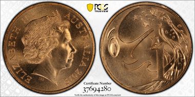 2019 1C 60 Yrs of Mr. Squiggle MS68RD