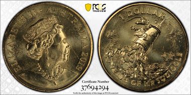 2019 $1 60 Yrs of Mr. Squiggle Spaceship MS66