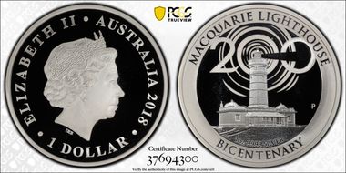 2018-P $1 Macquarie Lighthouse PR68DCAM