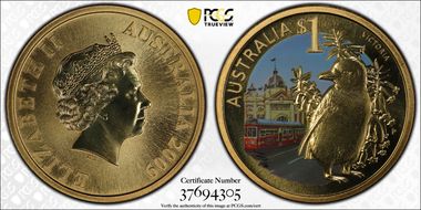 2009-P $1 Victoria Colorized Penguin MS69