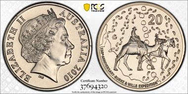 2010 20C Burke and Wills MS67