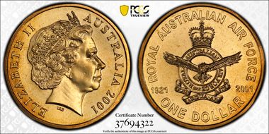 2001 $1 Air Force MS68