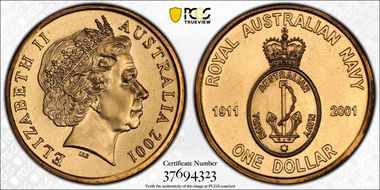 2001 $1 Navy MS68