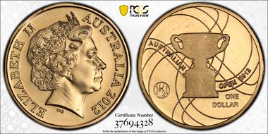 2012 $1 Men's Trophy MS67