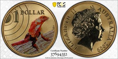 2009 $1 Lizard Al-Bronze MS68