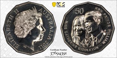 2011 50C Royal Wedding MS68