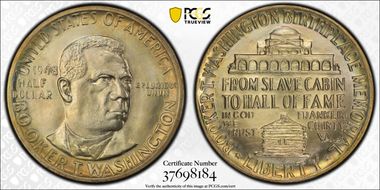 1948 50C Booker T. Washington MS66+