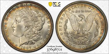 1887 $1 MS67+