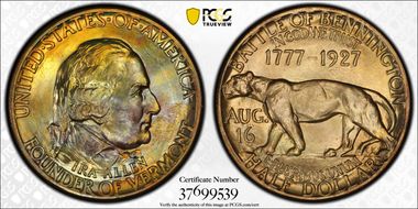 1927 50C Vermont MS67+