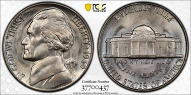 1939 5C Reverse of 1940 MS68FS