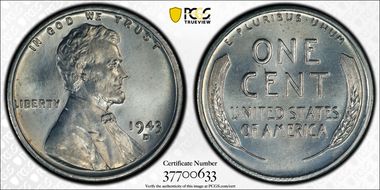 1943-D 1C MS67+