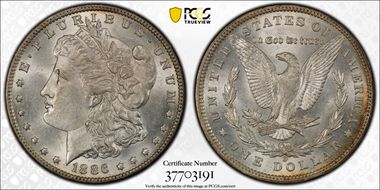 1886-O $1 AU58