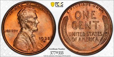1935-S 1C MS66+ RD