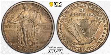 1917 25C Type 1 MS64FH