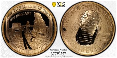 2019-W $5 Apollo 11 50th Anniversary First Strike AMF PR69DCAM