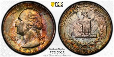 1934-D 25C Small D FS-501 Hvy Motto MS67