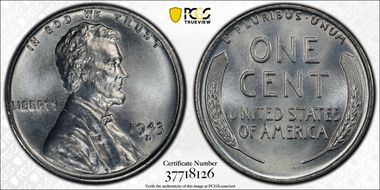 1943-D 1C MS68