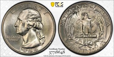 1944-D 25C MS67+