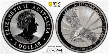 2019-P $1 Wedge-Tailed Eagle First Strike MS70