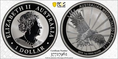 2019-P $1 Wedge-Tailed Eagle First Strike MS69