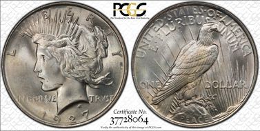 1927-D $1 MS66+