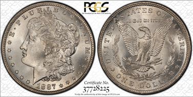1887-O $1 MS66