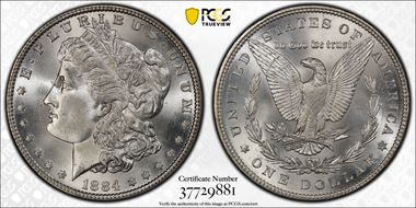 1884 $1 MS66