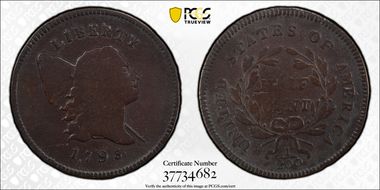 1795 1/2C C-2a, Punctuated Date, LE N1BN