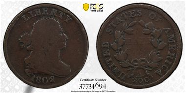 1802/0 1/2C C-2 Reverse of 1802 VG8BN