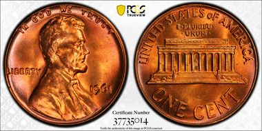 1961 1C MS66+ RD