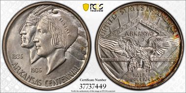 1939-D 50C Arkansas MS66