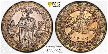 "1486" 1953 Guldin X-M28 Ag Restrike MS67