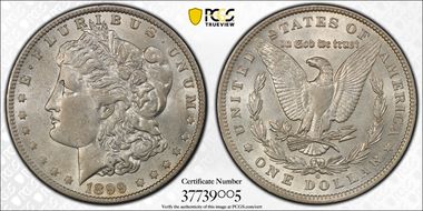 1899-O $1 Micro O AU53