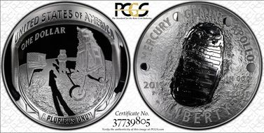 2019-P $1 Apollo 11 50th Anniversary  First Strike - 5 oz Silver AMF PR69DCAM