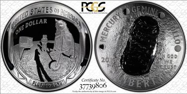 2019-P $1 Apollo 11 50th Anniversary  First Strike - 5 oz Silver AMF PR70DCAM