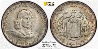 1934 50C Maryland MS66