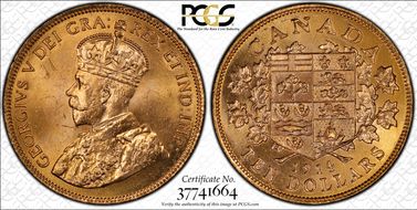 1914 $10 Gold Reserve MS65
