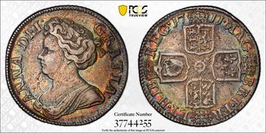 1711 Shil S-3618 4th Bust XF45