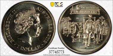 2019-M $1 Australian Bushrangers Privy Mark MS67