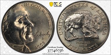 2005-D 5C Speared Bison MS65