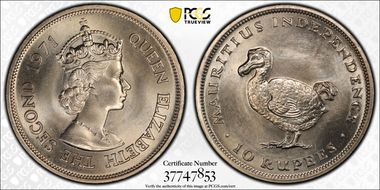 1971 10 Rup Independence MS66+