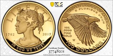 2017-W $100 American Liberty High Relief PR70DCAM