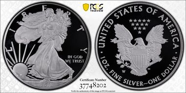 2018-W $1 Silver Eagle PR68DCAM