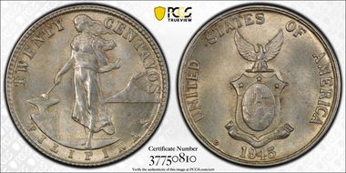 1945-D/D 20C Allen-12.05a MS64