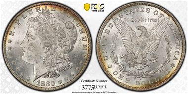 1880-O $1 VAM 55, Checkmark MS63