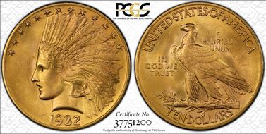 1932 $10 MS64
